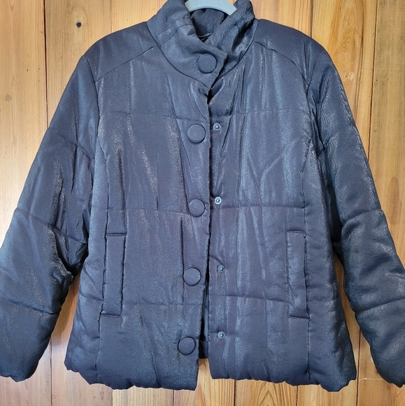 J.jill Women's Black Puffer Jacket - Picture 1 of 9